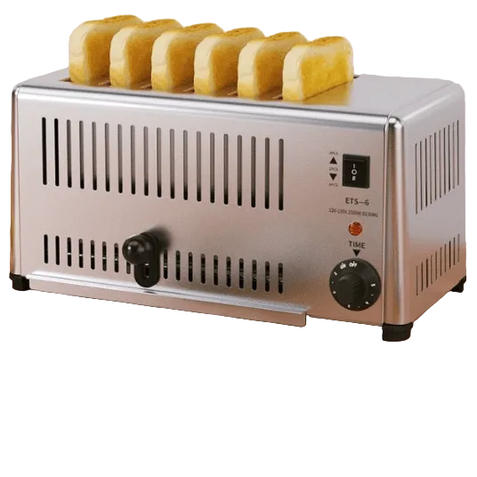 KRD Commercial Electric 6 Slice Toaster stainless steel