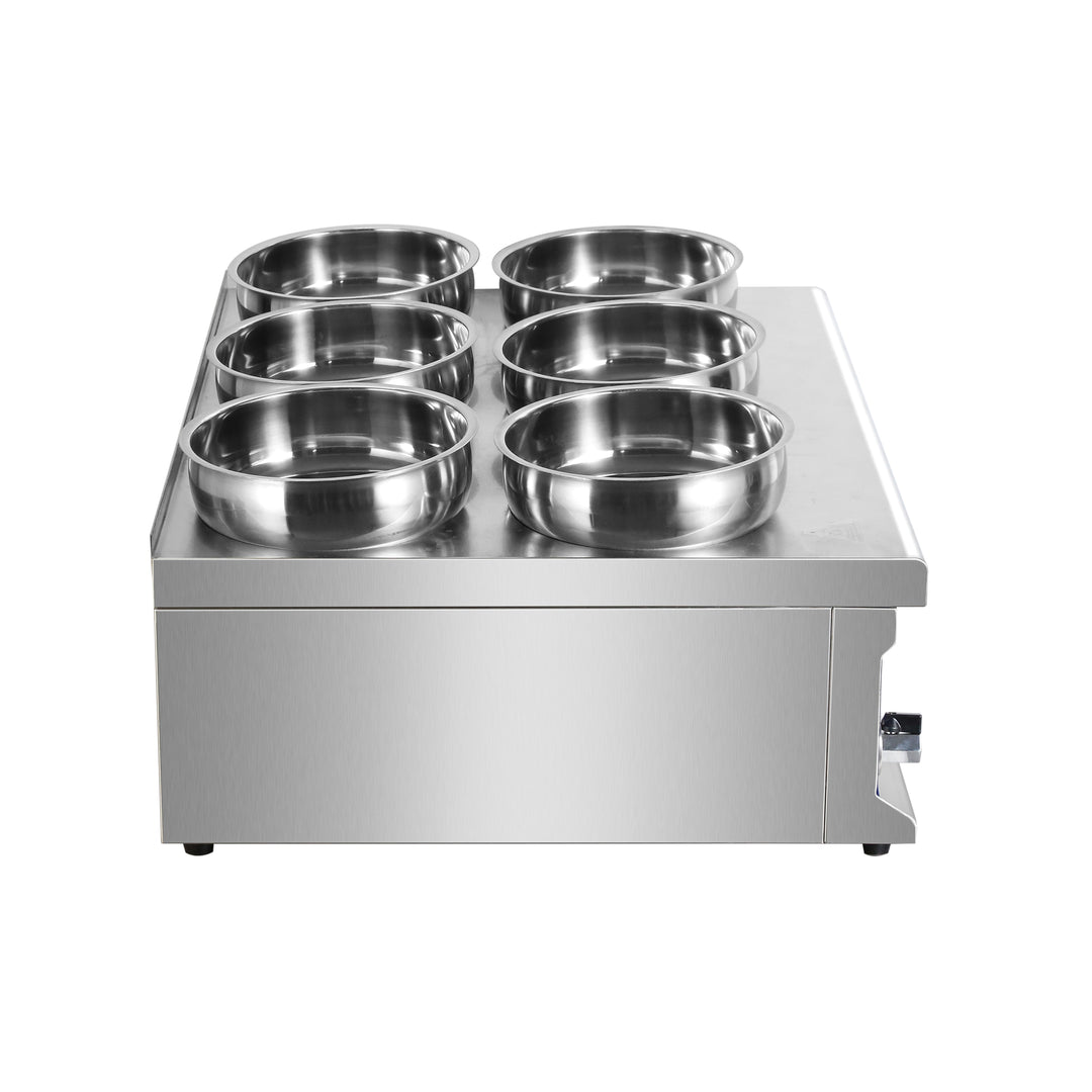 KRD 6 Round Pot Bain Marie 6x 4ltr with Drain Tap BM6TT