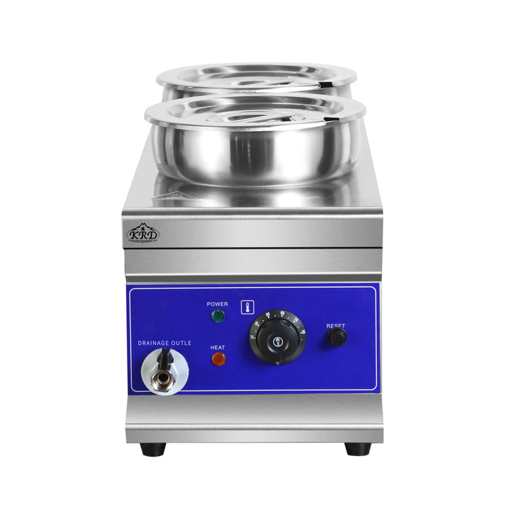 KRD 2 Round Pot Bain Marie 2x 4ltr with Drain Tap BM2TT