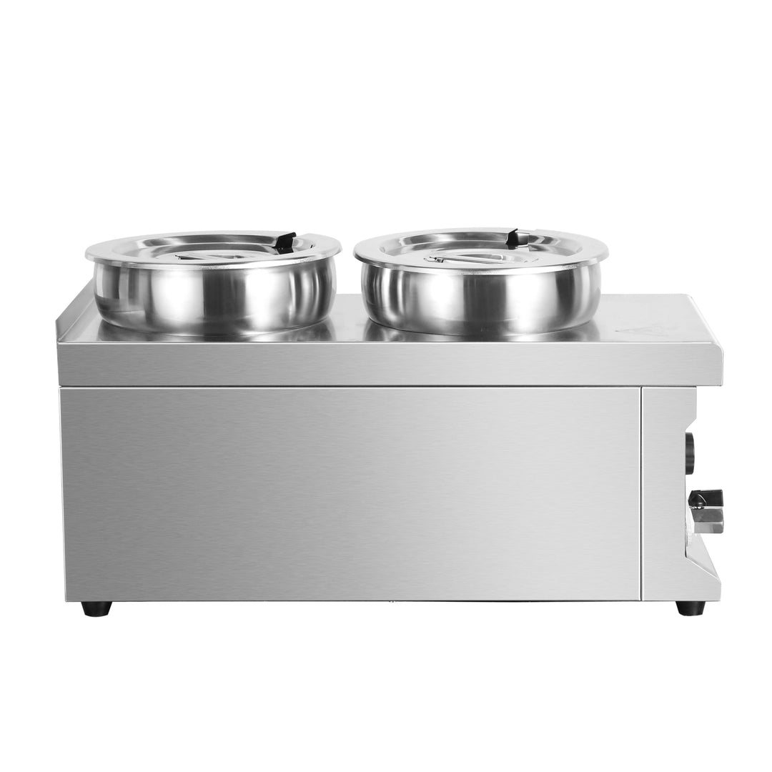 KRD 2 Round Pot Bain Marie 2x 4ltr with Drain Tap BM2TT