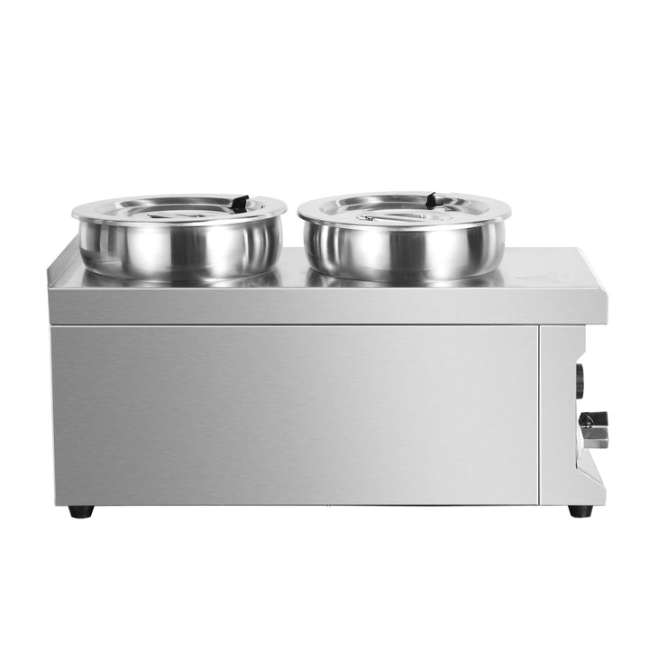 KRD 2 Round Pot Bain Marie 2x 4ltr with Drain Tap BM2TT