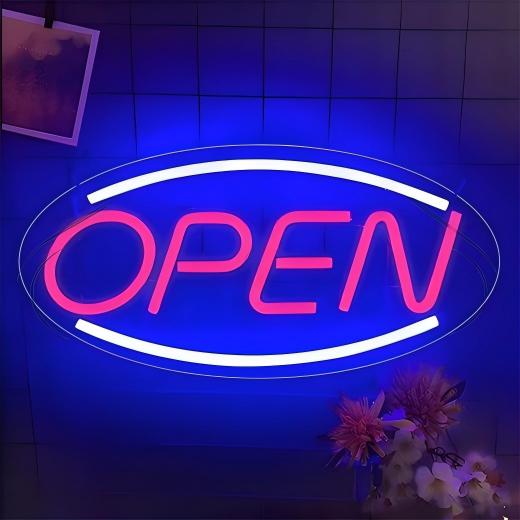KRD Bright LED Neon Open Sign USB Powered with ON/OFF Switch