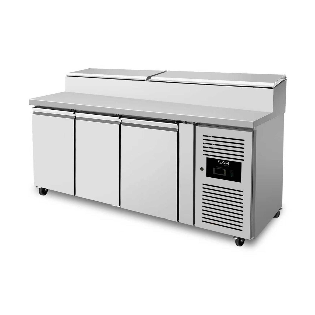 KRD Commercial 3 Door Refrigerated Prep Counter THSH3000/800 1/3
