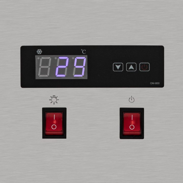 KRD 1800mm Commercial Display Merchandiser Cake Fridge 700 litres 2 shelves Stainless Steel