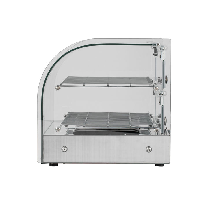 KRD 2 Tier Curved Front Heated Display Case 45 Litres Countertop XCR45L