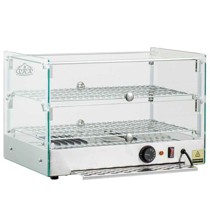KRD 2 Tier Grab & Go Countertop Heated Display Cabinet 50 Litres 55cm