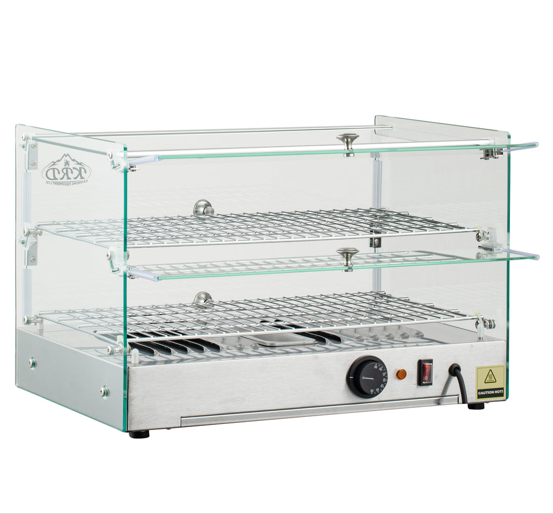 KRD 2 Tier Grab & Go Countertop Heated Display Cabinet 50 Litres 55cm