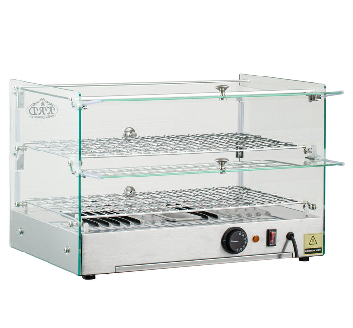 KRD 2 Tier Grab & Go Countertop Heated Display Cabinet 50 Litres 55cm