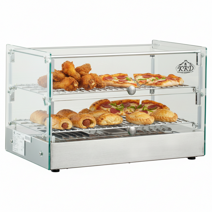 KRD Grab & Go Countertop Heated Display Cabinet 2 Tier 50 Litres 55cm