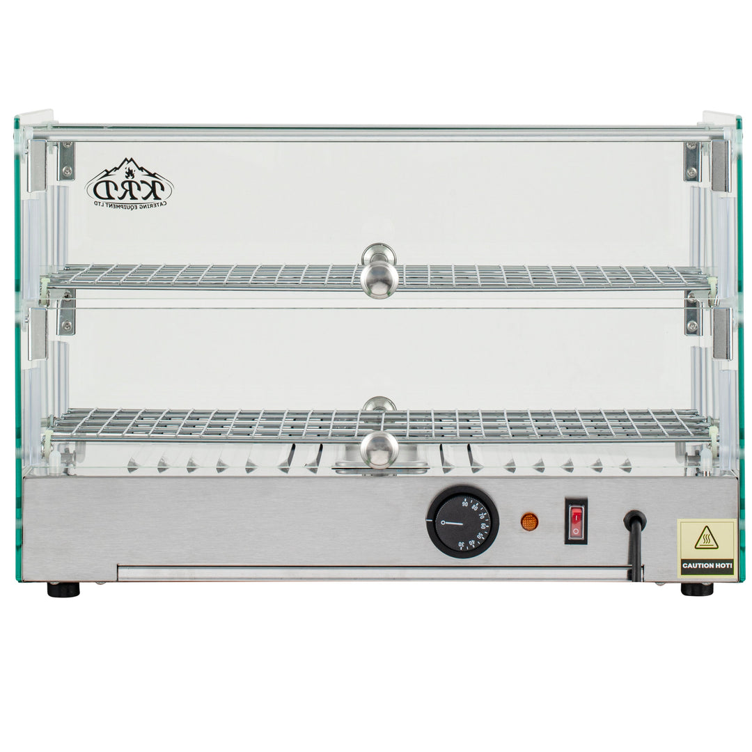 KRD 2 Tier Grab & Go Countertop Heated Display Cabinet 50 Litres 55cm
