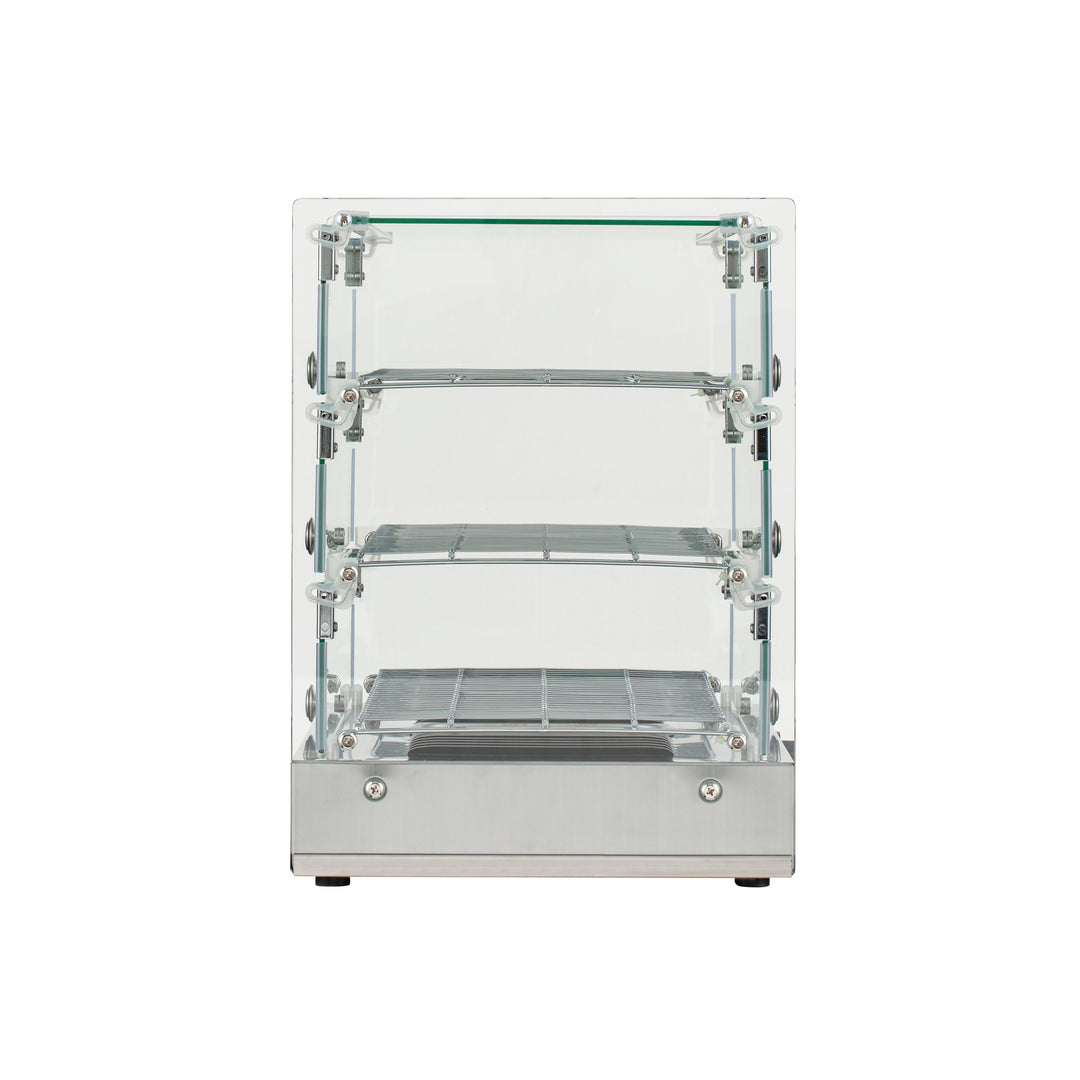 KRD Countertop 3 Tier Heated Display Cabinet 65 Litres Stainless Steel XCR65L