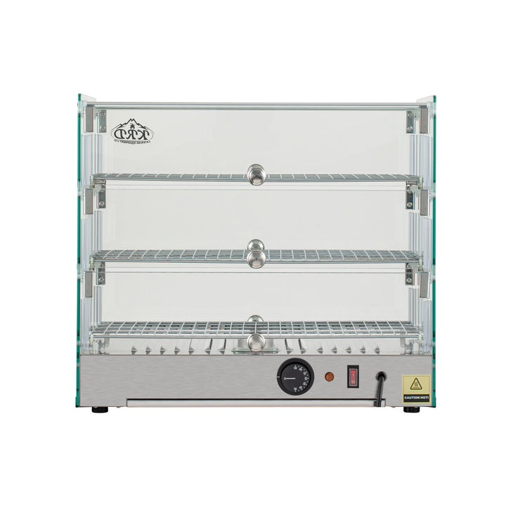 KRD Countertop 3 Tier Heated Display Cabinet 65 Litres Stainless Steel XCR65L