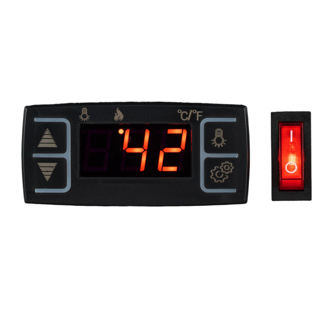 KRD Countertop Heated Display Cabinet Warmer 78 litres 3 shelves Black 1 Hinged door XCR78L