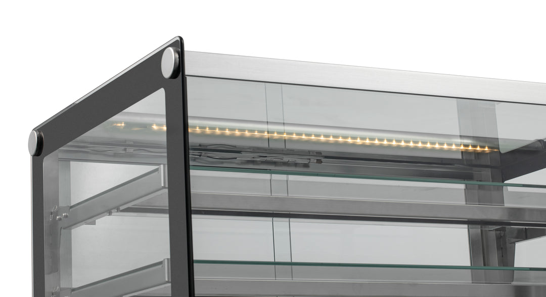 KRD Commercial 160 Litre Countertop Display Warmer 3 shelf stainless steel