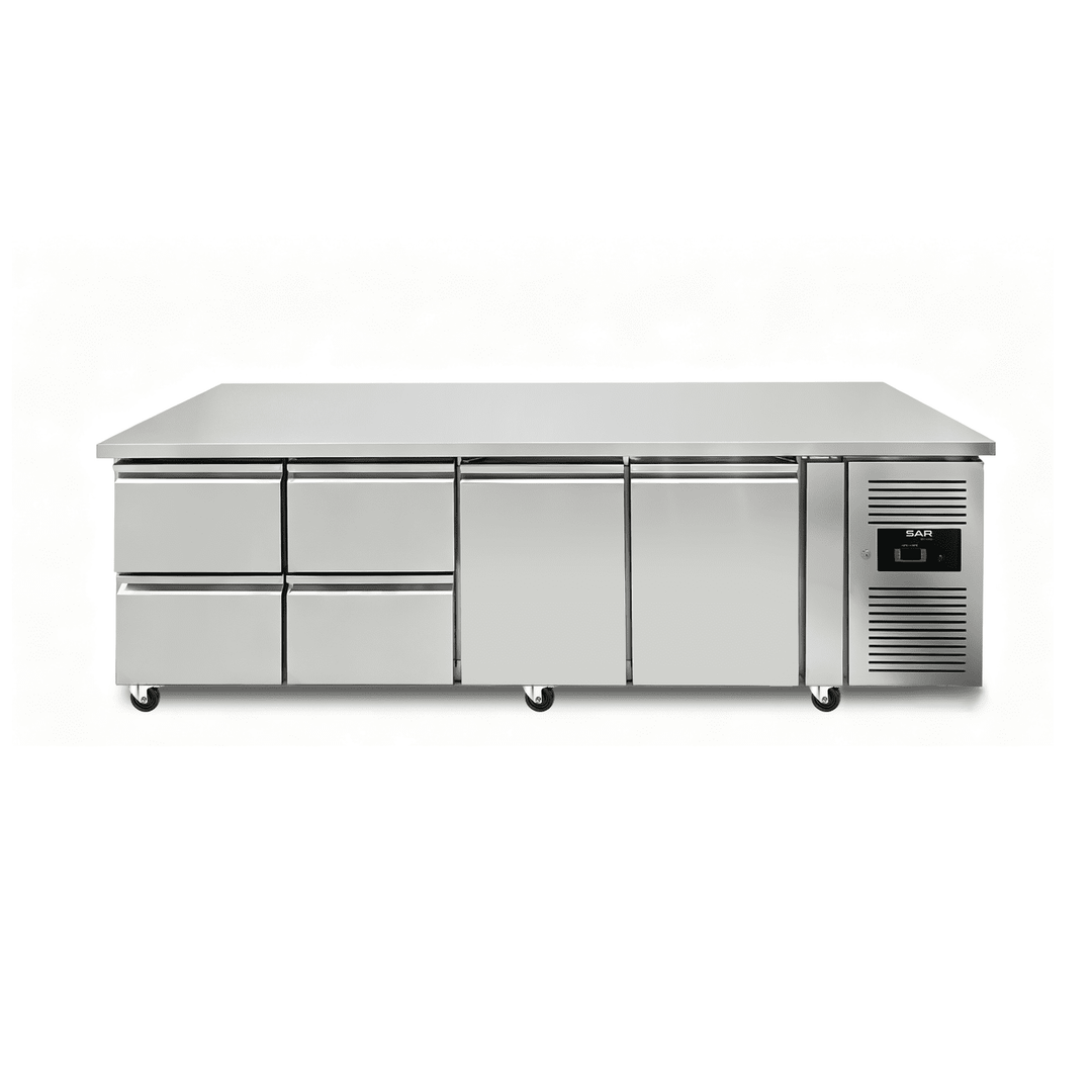 KRD Commercial Refrigerated Counter 4 Door 700mm Depth THP4140TN