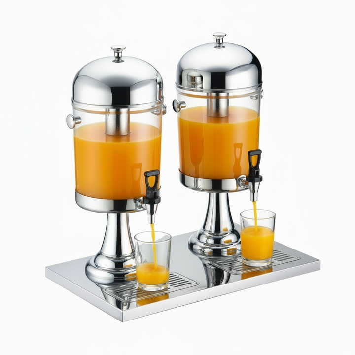 KRD Commercial Juice Dispenser Drip Tray 2 X 8 litres