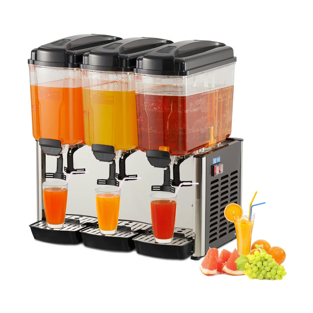 KRD 3 Tank Juice Dispenser 3 x 18L Cold Drinks Machine