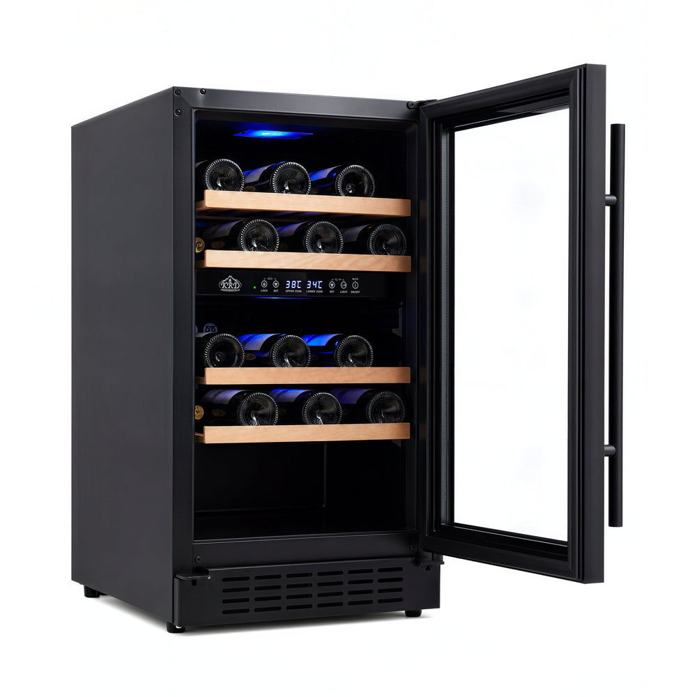 KRD Commercial Wine cooler 90W Dual temperature zone KWC95B