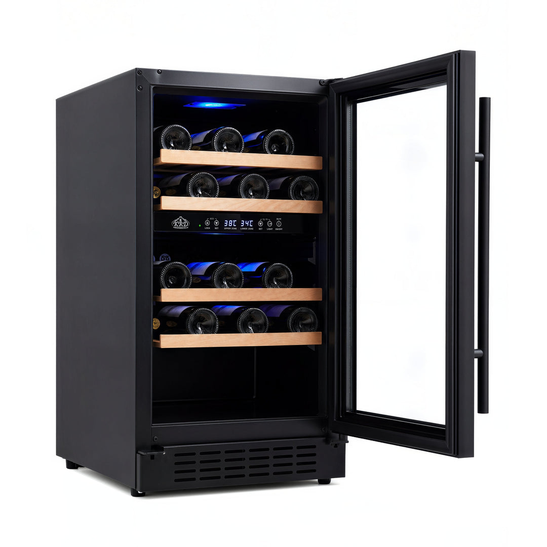 KRD Commercial Wine cooler 90W Dual temperature zone KWC95B