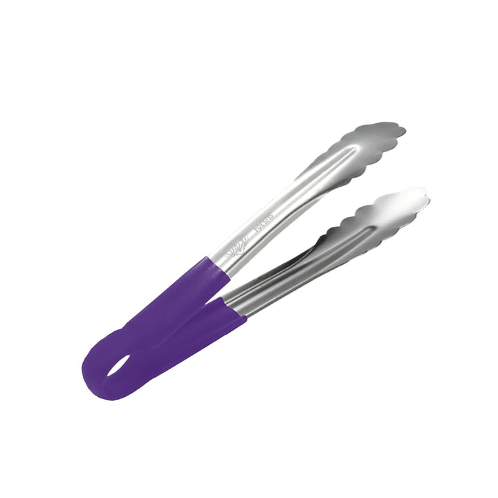 KRD Colour Coded Utility Serving Tongs clip 9" 220mm SS304