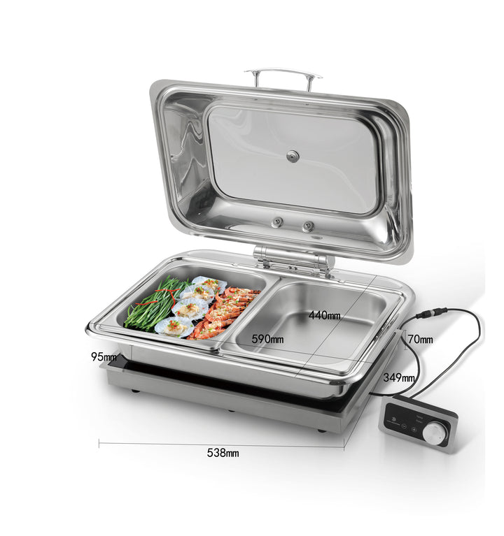 KRD Buffet Induction Warmer Drop-in & Stand alone GN1/1 540x350mm 1kW AMBCD105