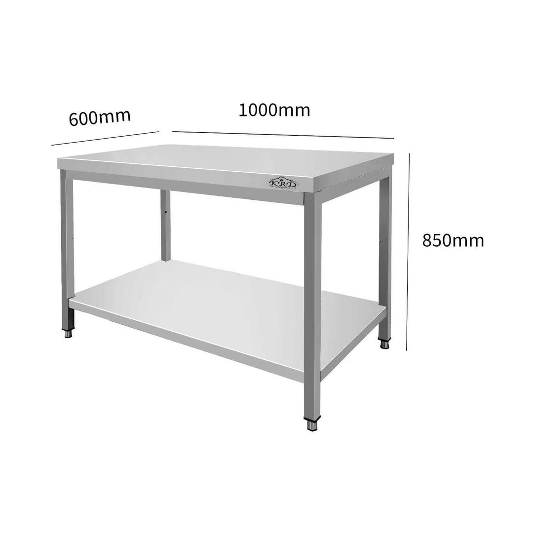 Stainless Steel Work Table Bottom Shelf 1000(W)x850(H)x600(D)mm
