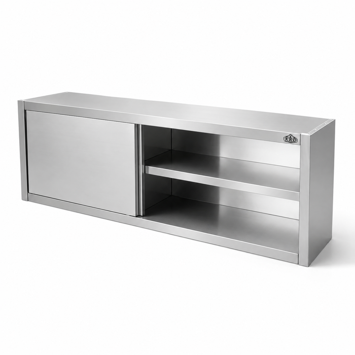 KRD Wall cabinet Sliding doors Stainless steel Width 1400mm Depth 400mm THWSR144