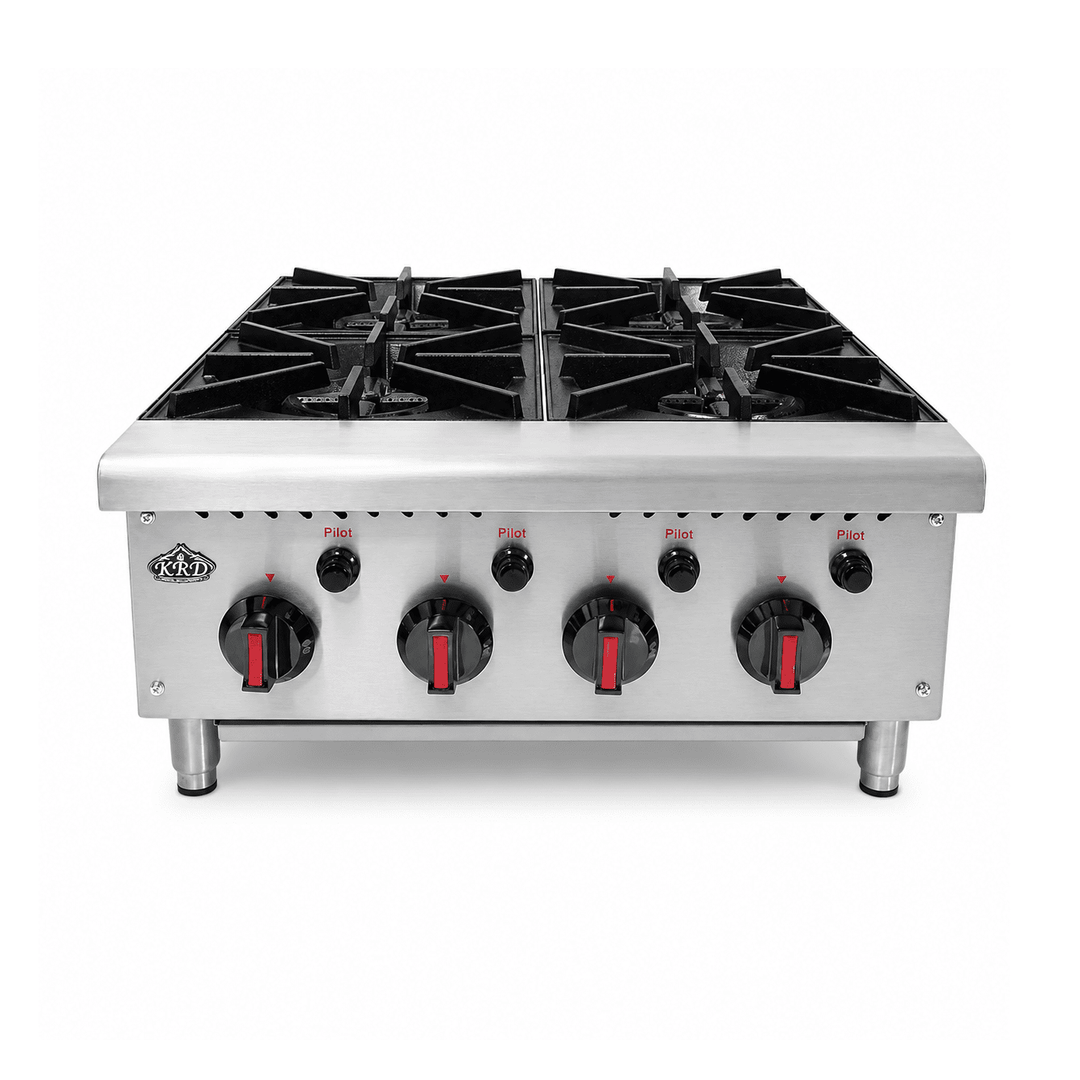 KRD Commercial Gas Range 4 Burner 20.8kW LPG HP24-MF