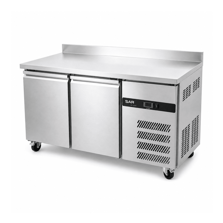 KRD Commercial Refrigerated Counter 2 Door Depth 700mm Upstand GN2200TN