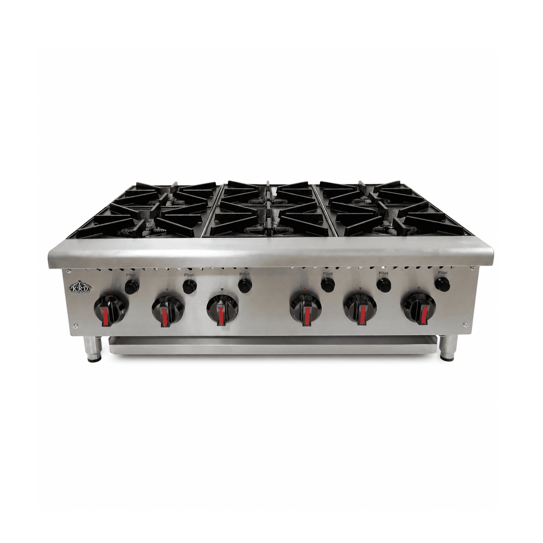 KRD Commercial Gas Range 6 Burner 31.2kW LPG HP36-MF