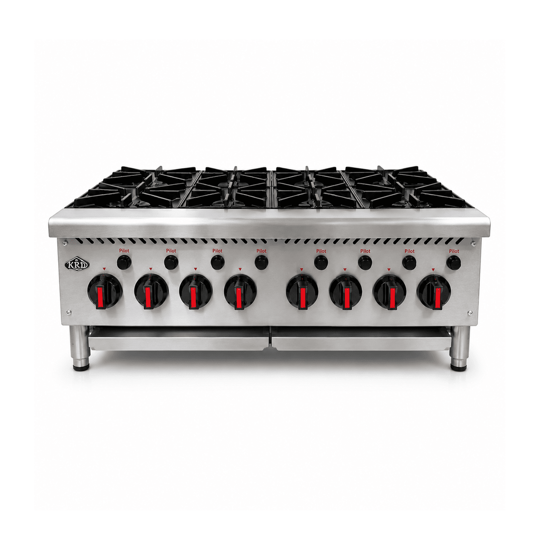 KRD Commercial Gas Range 8 Burner 41.6kW LPG HP48-MF