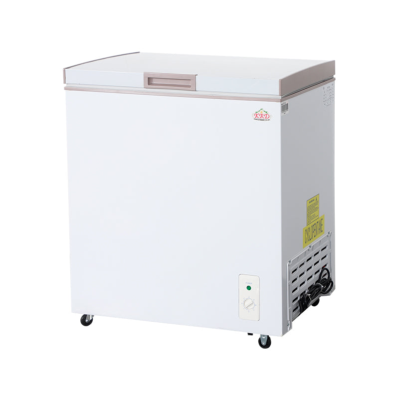 KRD Commercial Chest Freezer 144 Litres Solid Lid 710x540x835mm White BD-155k