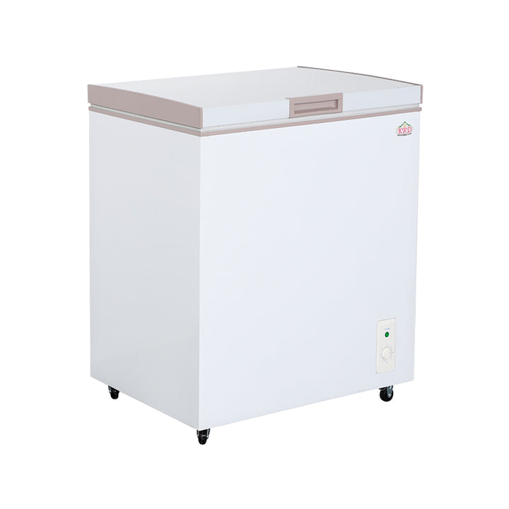 KRD Commercial Chest Freezer 144 Litres Solid Lid 710x540x835mm White BD-155k