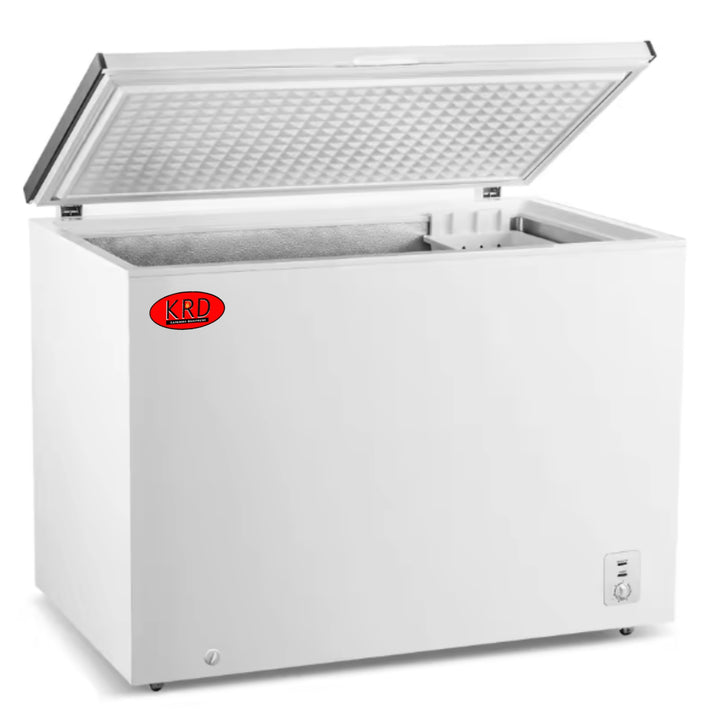 KRD Commercial 115cm Chest freezer Solid white lid 270 litres