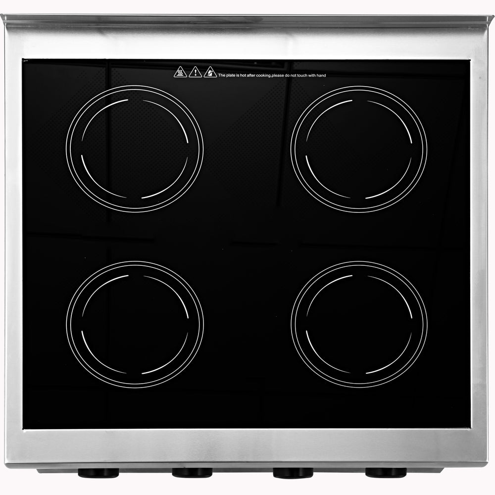 KRD Professional Induction Cooker Countertop 14kW AMCDT401, stainless steel, four induction zones, digital control panel