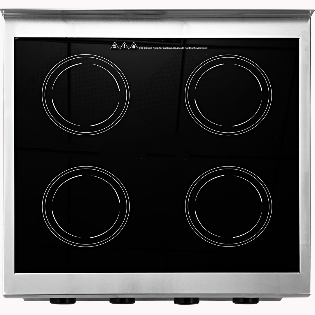 KRD Professional Induction Cooker Countertop 14kW AMCDT401, stainless steel, four induction zones, digital control panel