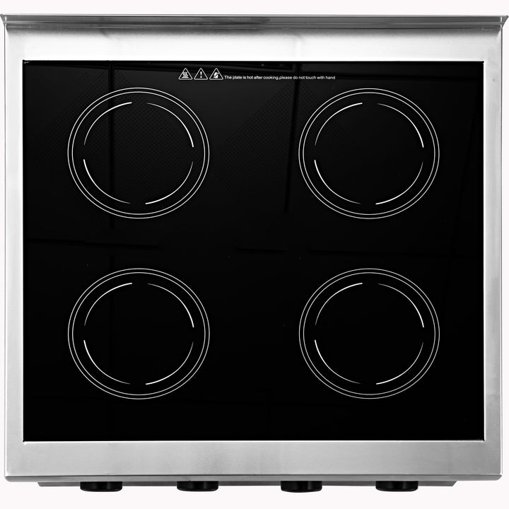 KRD Professional Induction Cooker Countertop 14kW AMCDT401, stainless steel, four induction zones, digital control panel