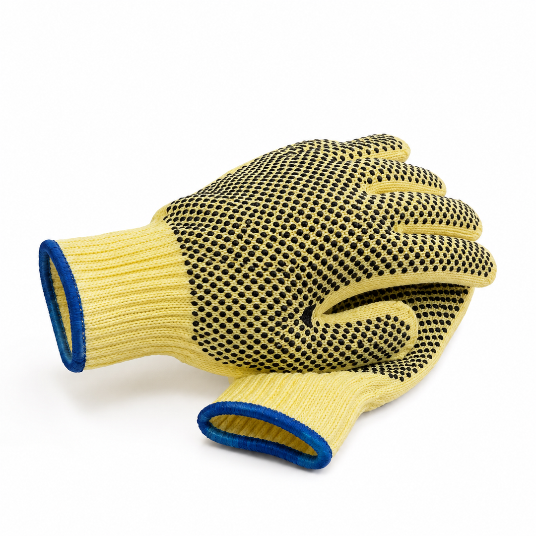 Cut Resistant Safety Gloves EN388 PVC Grip