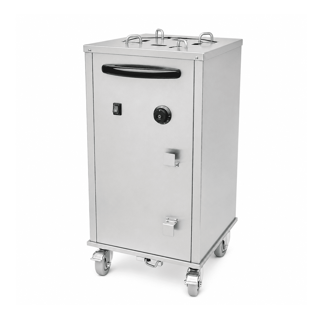 KRD Mobile Heated Plate Lowerator 40 Plates Ø300mm KRWC-1