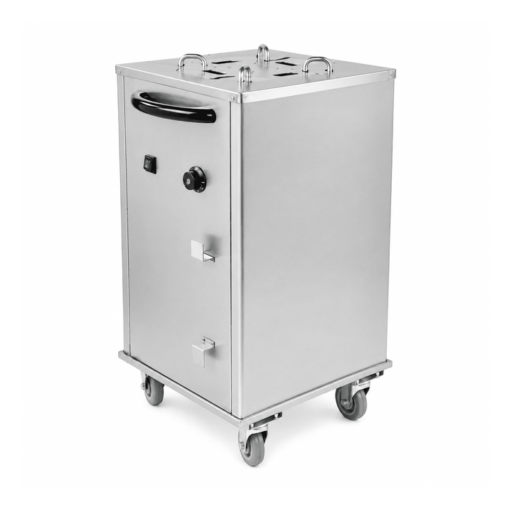 KRD Mobile Heated Plate Lowerator 40 Plates Ø300mm KRWC-1