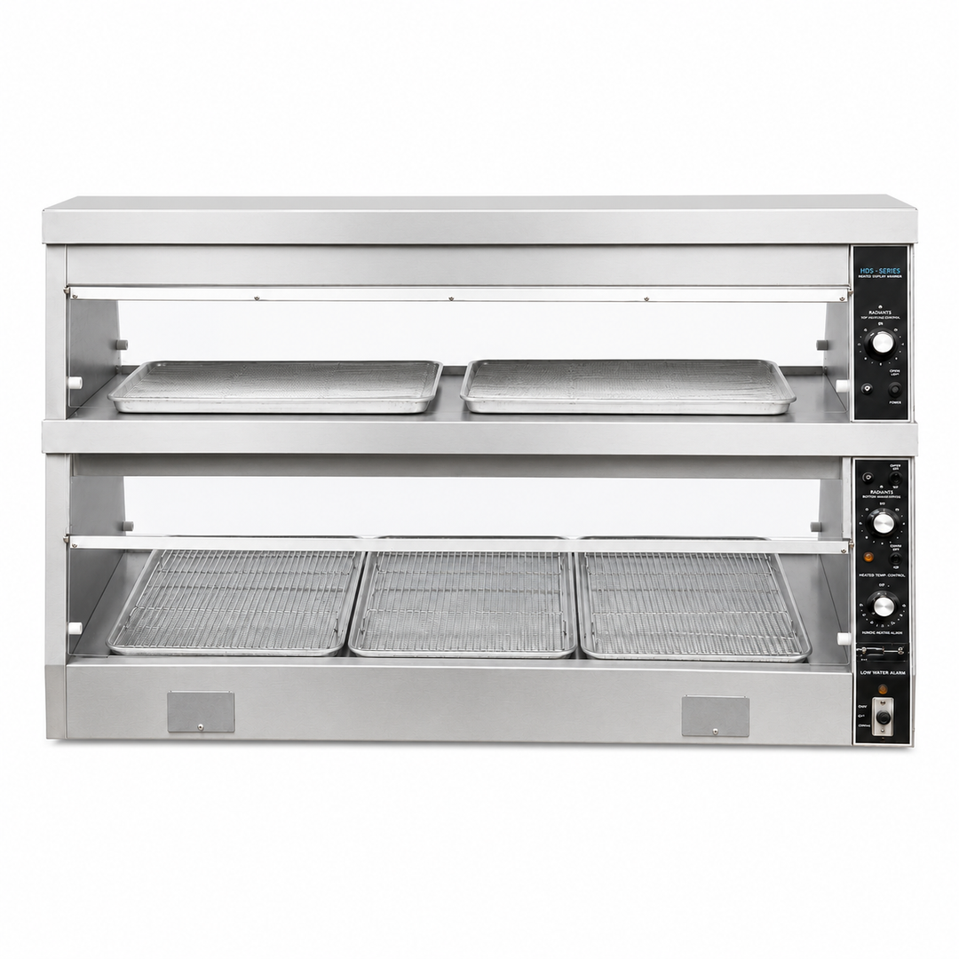 KRD Countertop Electric Heated Chicken Display Warmer 2 Tier 1536x690x830mm HDS5