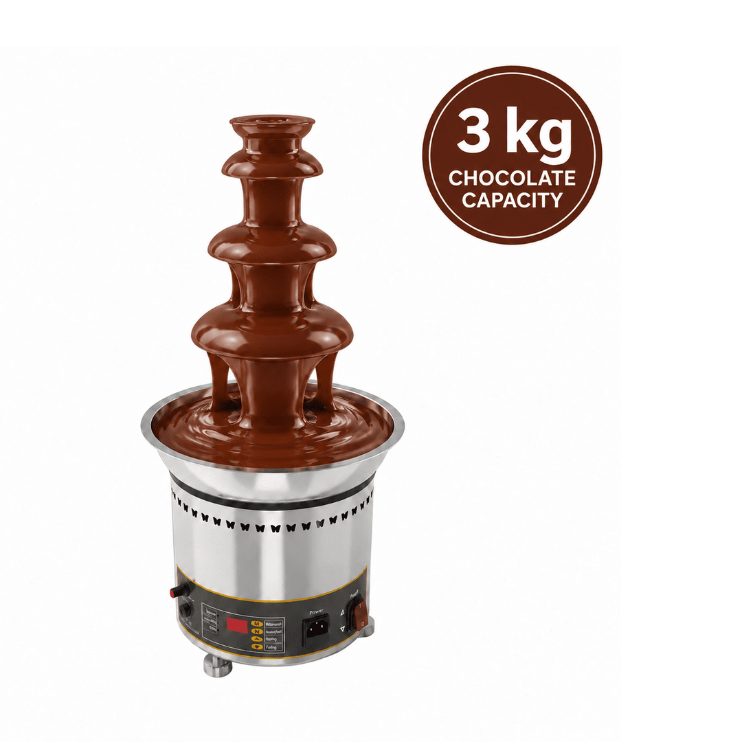KRD Commercial Waterfall 4 Tier Chocolate Fondue Fountain KCF-4