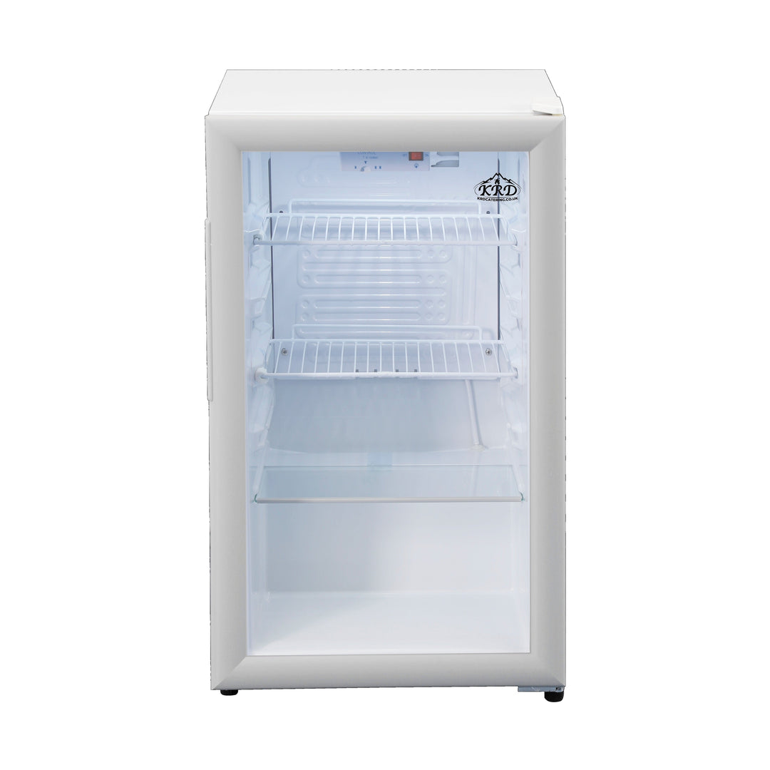 KRD 109L Back Bar Cooler Single Hinged Glass Door White DR-120