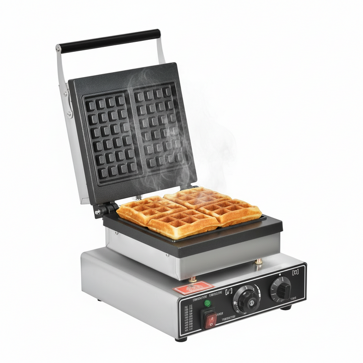 KRD Heavy Duty  Commercial Square 1-Plate Waffle Maker 1750W  KRW-2