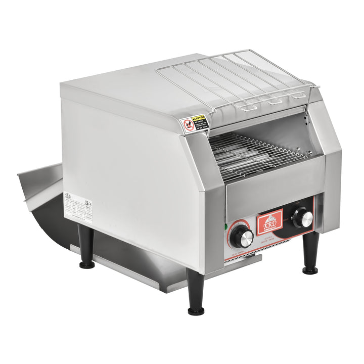 KRD Commercial Electric conveyor toaster 1940W KR-TT-300 for commercial kitchen equipment and catering, stainless steel construction.