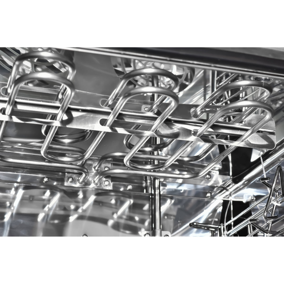 Interior view of stainless steel racks in KRD Combi Steamer Electric Convection Oven 2600W KRO-4A for efficient cooking.