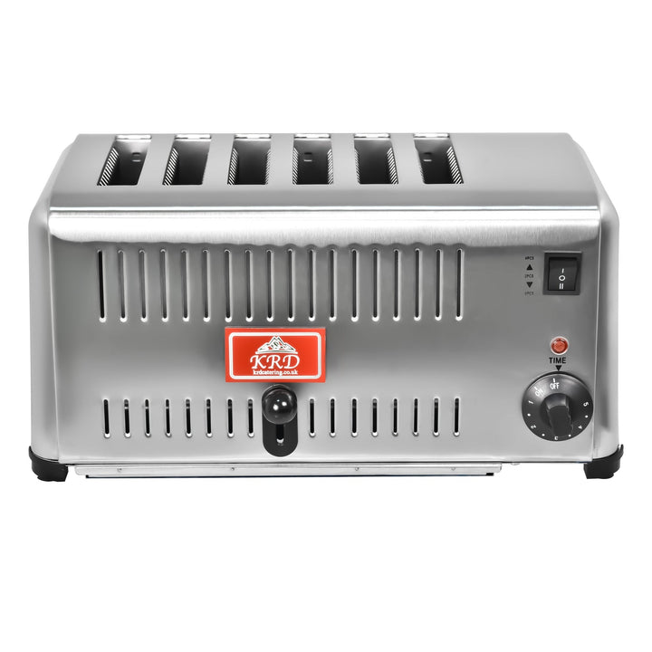 KRD Commercial Electric 6 Slice Toaster stainless steel