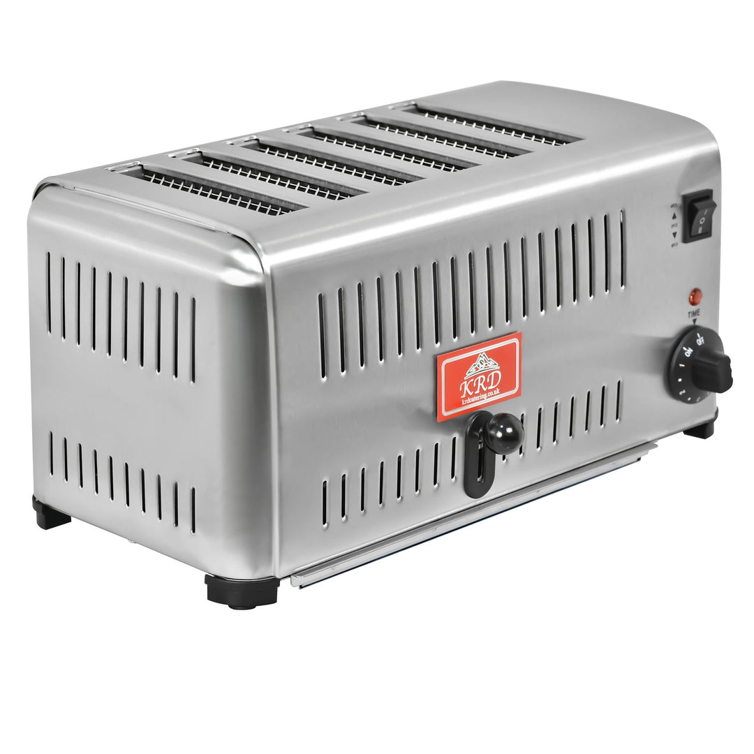 KRD Commercial Electric 6 Slice Toaster stainless steel