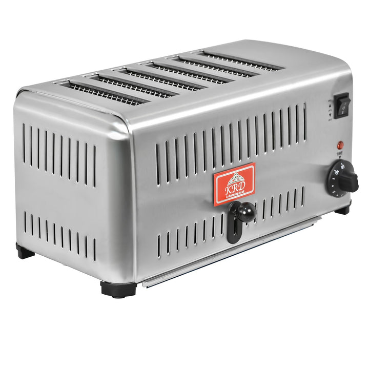 KRD Commercial Electric 6 Slice Toaster stainless steel