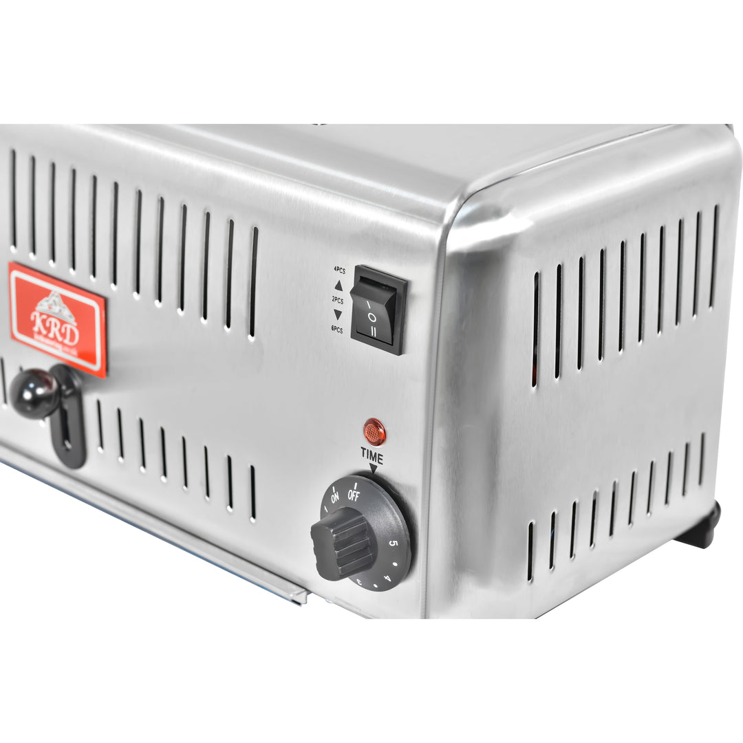 KRD Commercial Electric 6 Slice Toaster stainless steel